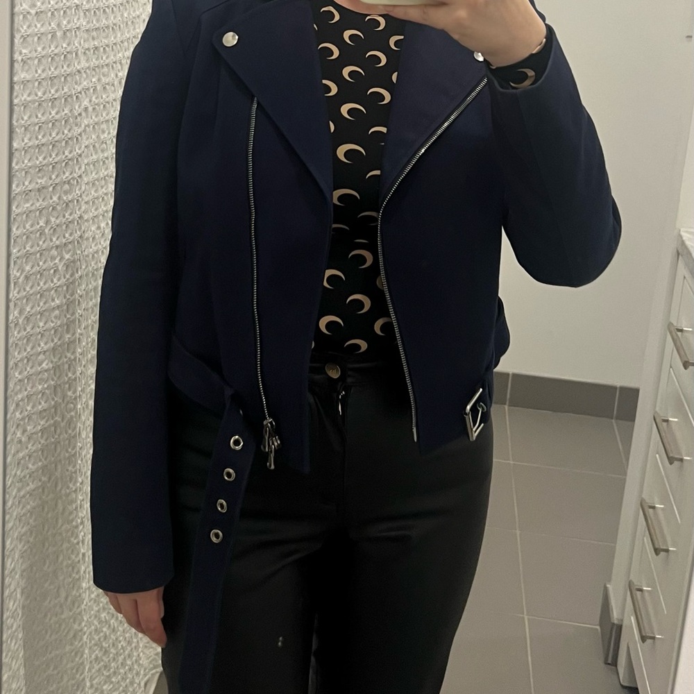 Moschino motto Women's Navy Jacket
